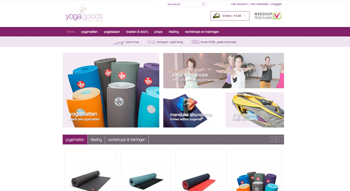 Yogagoods webdesign - Third Floor Design portfolio